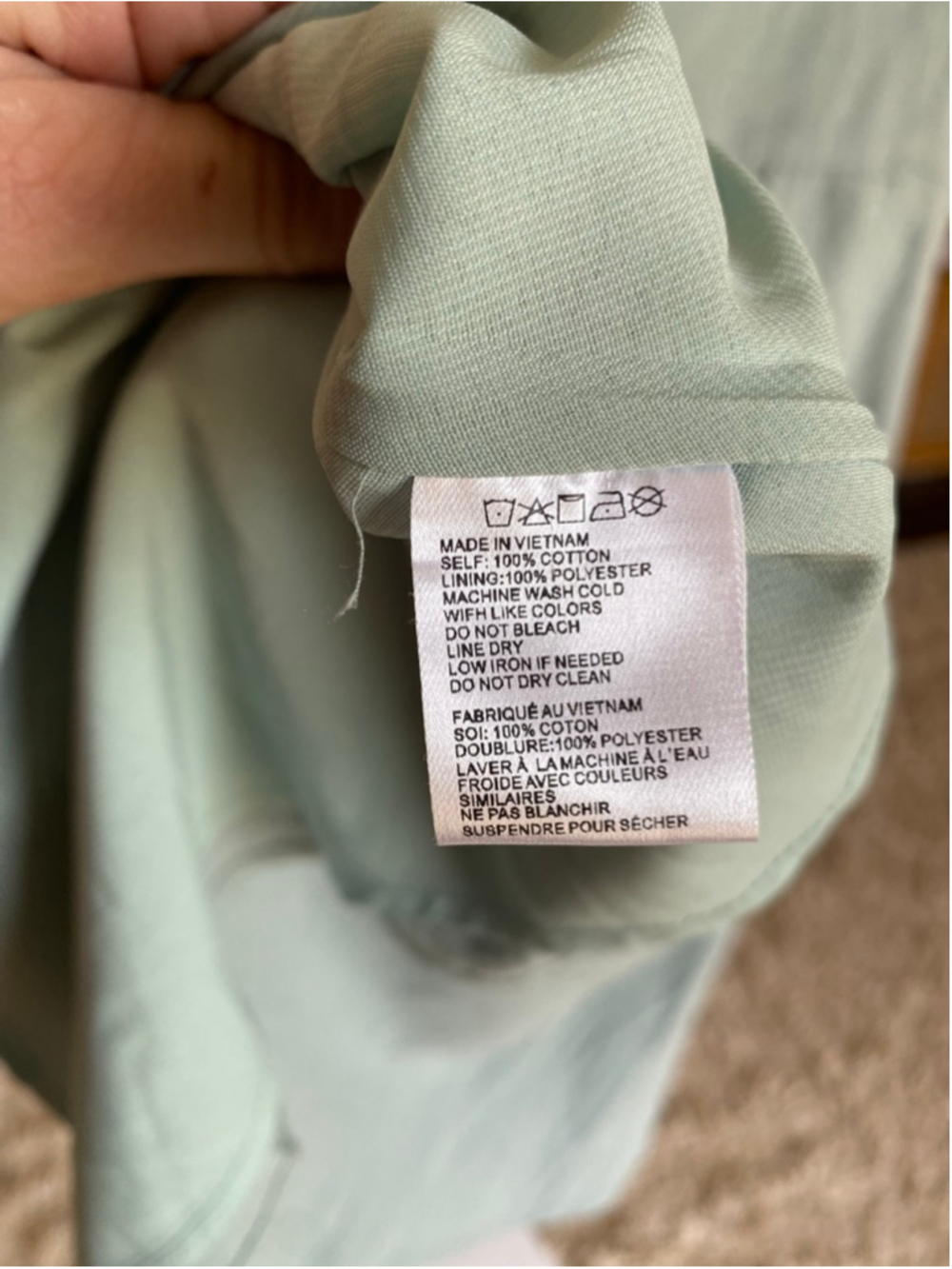 Paper Crane Light Green Eyelet Strap Mini Dress Coquette Cottagecore Romantic M - Picture 6 of 7